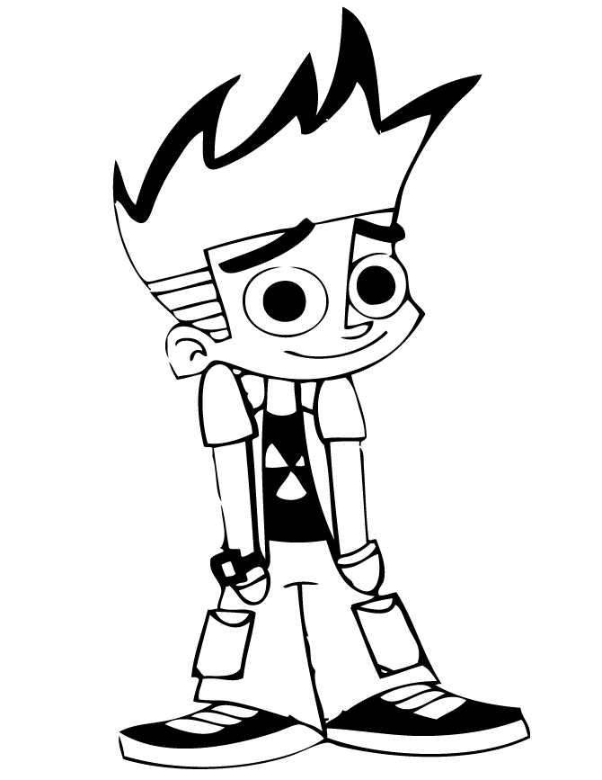 Johnny Test Cartoon Coloring Page - 69ColoringPages.com