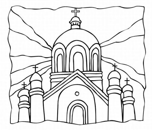 FREE CHURCH COLORING PAGES