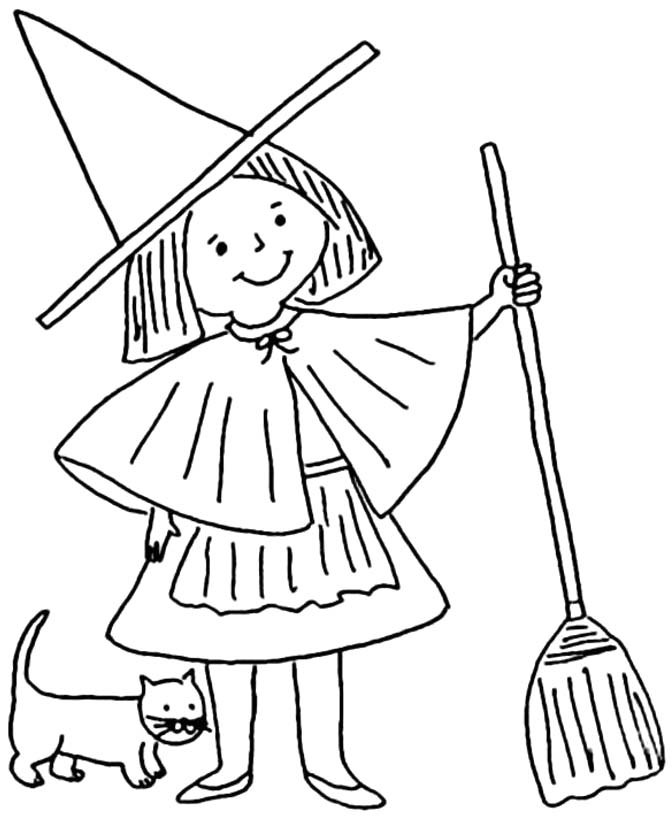 Witch Cooking Lizards Coloring Pages - Halloween Coloring Pages 