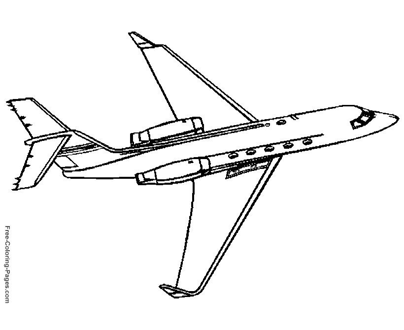 Kids coloring pages - Airplanes 02