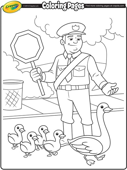 Traffic Cop Coloring Page | crayola.com