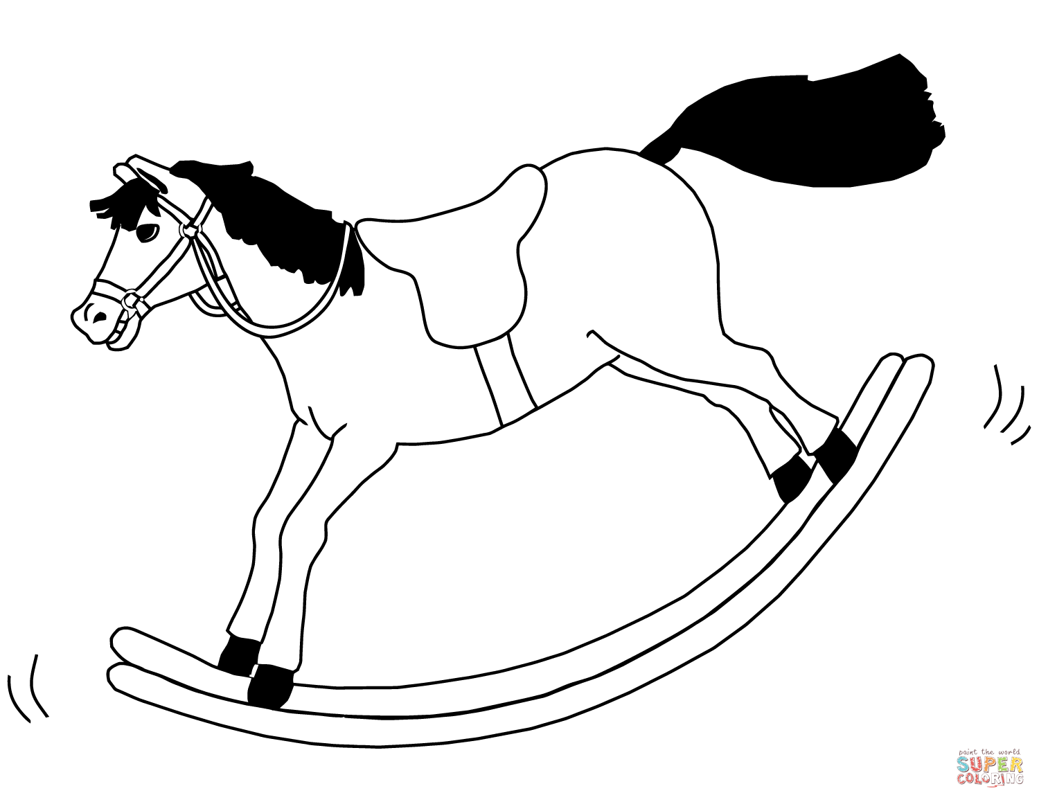 Rocking Horse coloring page | Free Printable Coloring Pages