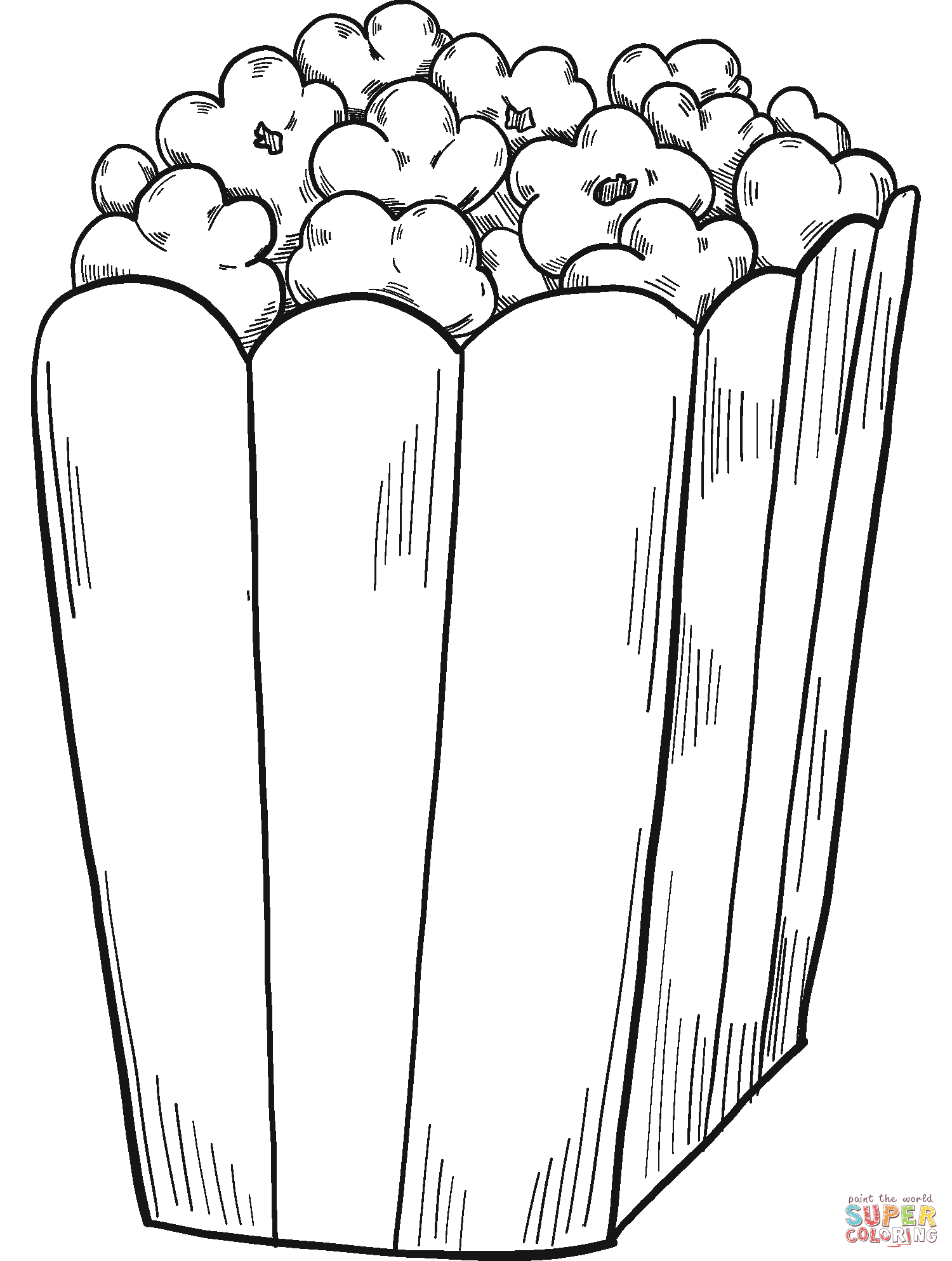 Popcorn coloring page | Free Printable Coloring Pages