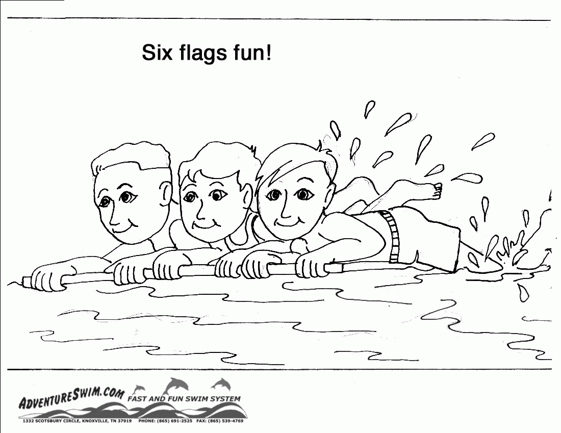 Swimming safety coloring pages download and print for free