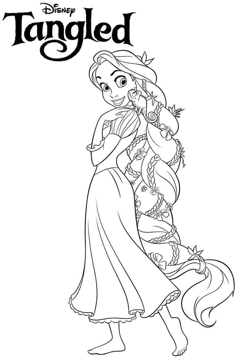 7 Best Images of Free Printable Coloring Pages Rapunzel - Disney ...