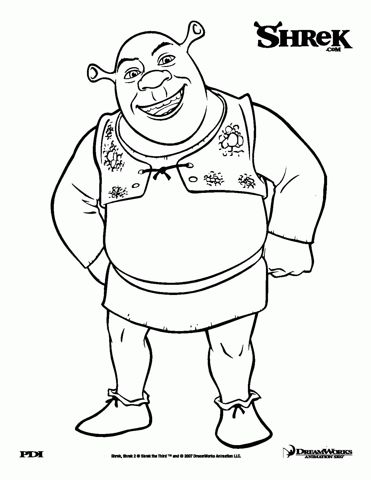Shrek The Third Coloring Book Pages Locations Shrek Coloring Pages ...