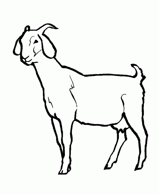Fast Goat Colouring Pages, Simple Coloring Pages Of Goats ...