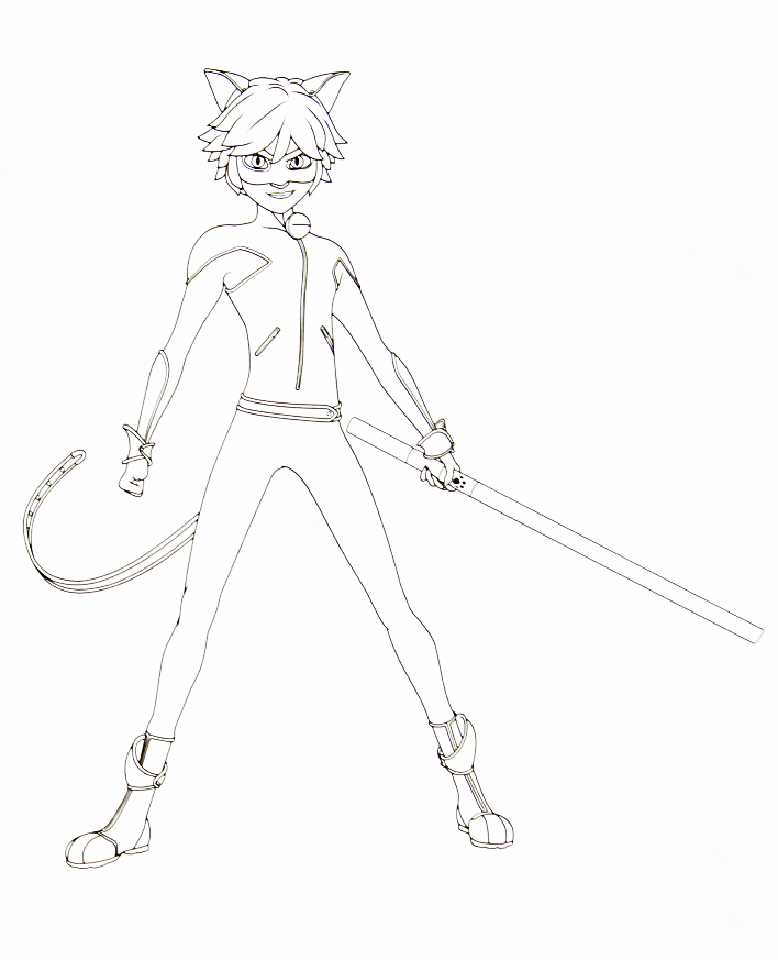 Miraculous Ladybug And Cat Noir Coloring Pages - Coloring Pages Kids