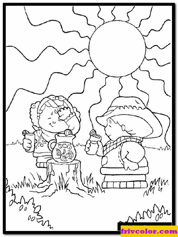 Little People Drinking Fresh Juice Pages - Friv Free Coloring ...