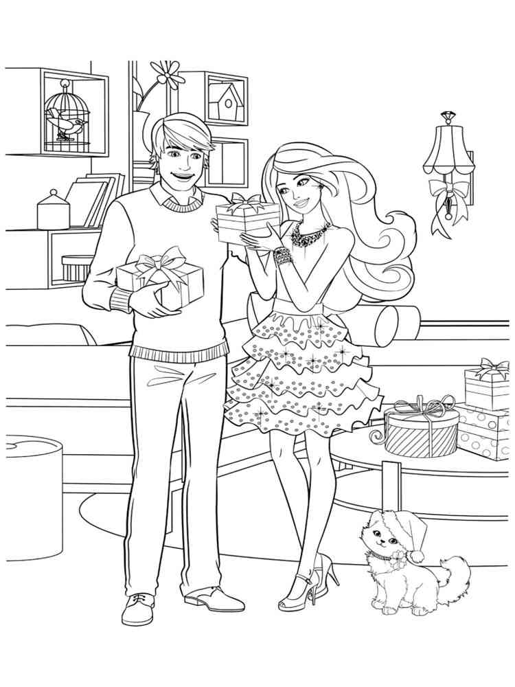 Barbie and Ken coloring pages