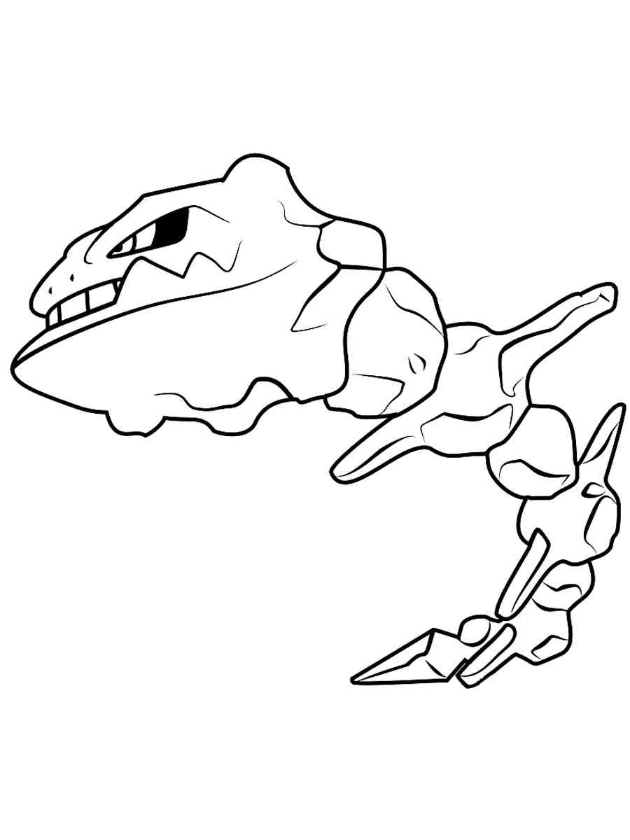 Pokemon Steelix coloring pages - Free ...