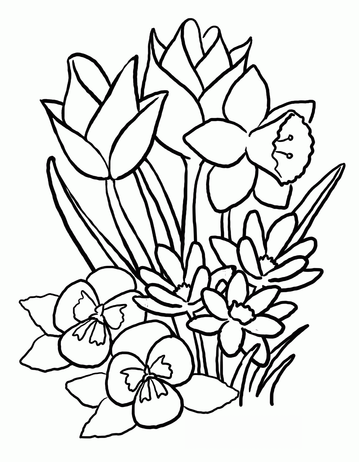 Coloring Pages Of Flower Garden | Flower Coloring pages of ...