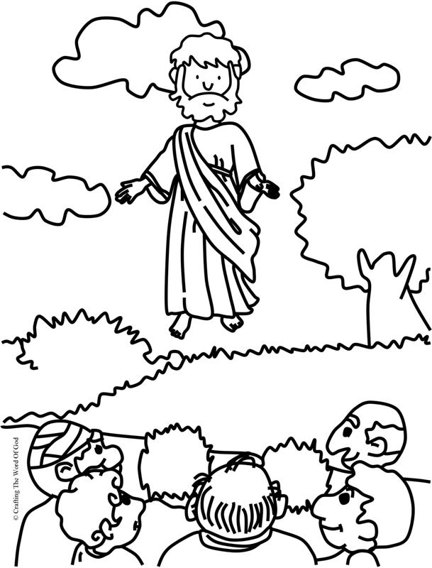 Jesus Ascension- Coloring Page « Crafting The Word Of God