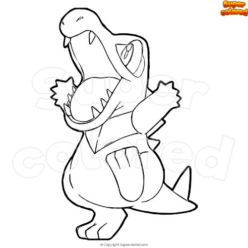 Coloring page Pokemon Totodile - Supercolored.com