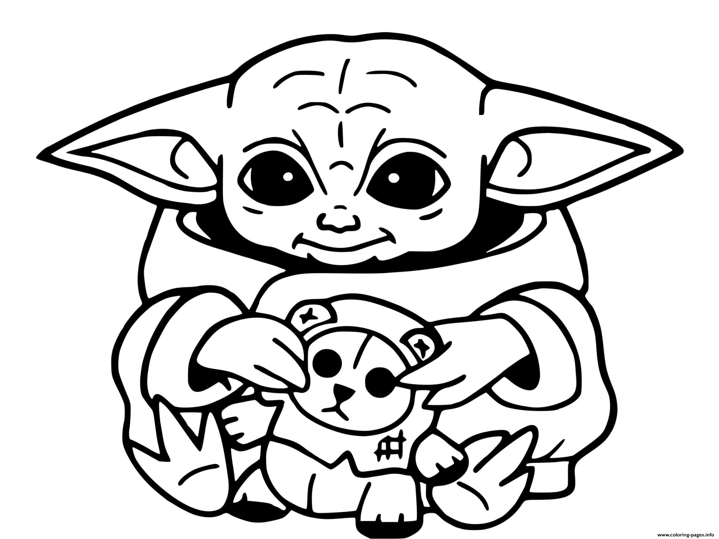 Baby Yoda Mandalorian Jedi Temple Coloring Pages Printable