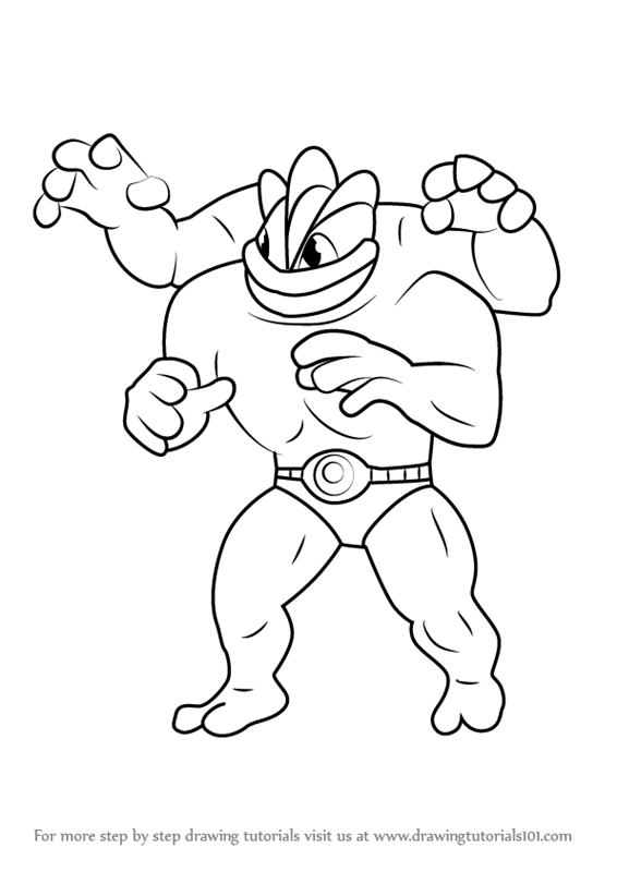 Pokemon Machamp Coloring Pages Printable (Page 1) - Line.17QQ.com