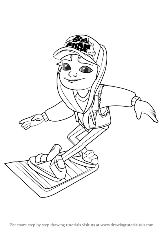 Subway surfer coloring pages