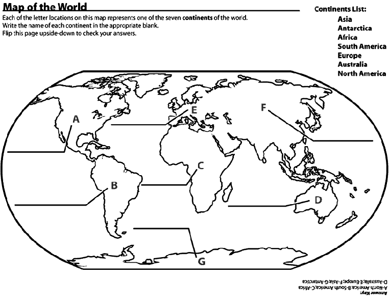 World Map Coloring Page | crayola.com