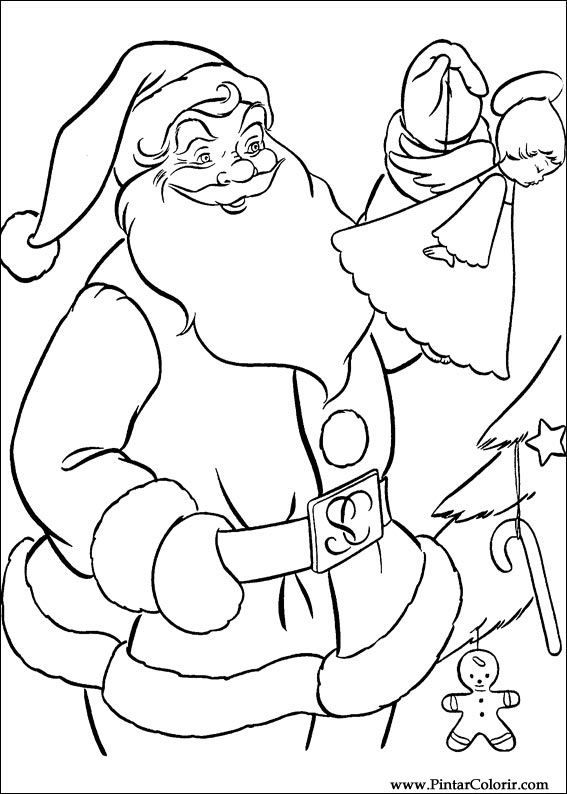 Drawings To Paint & Colour Christmas - Print Design 047