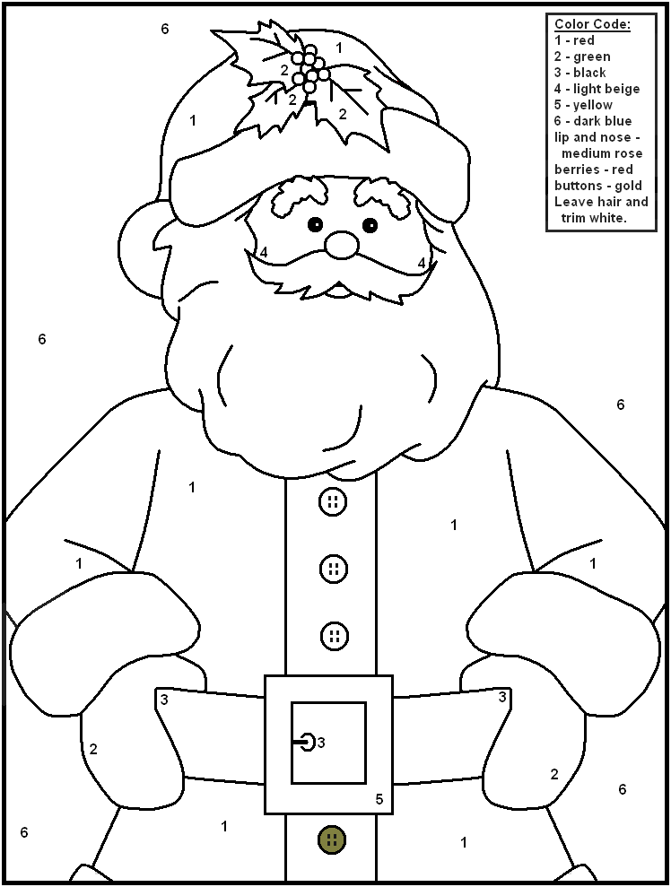 Christmas Color By Number – Free Christmas Coloring Pages For Kids