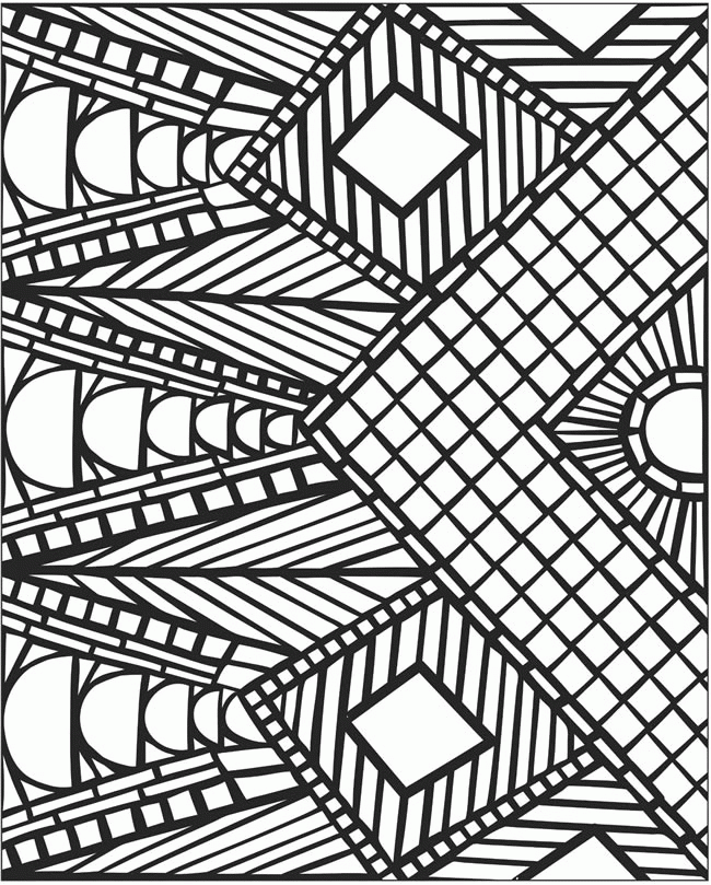Super Geometric Patterns For Kids To Color Coloring Pages For Kids ...