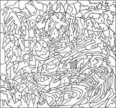 Hard Color By Number Pages - Coloring Pages for Kids and for Adults