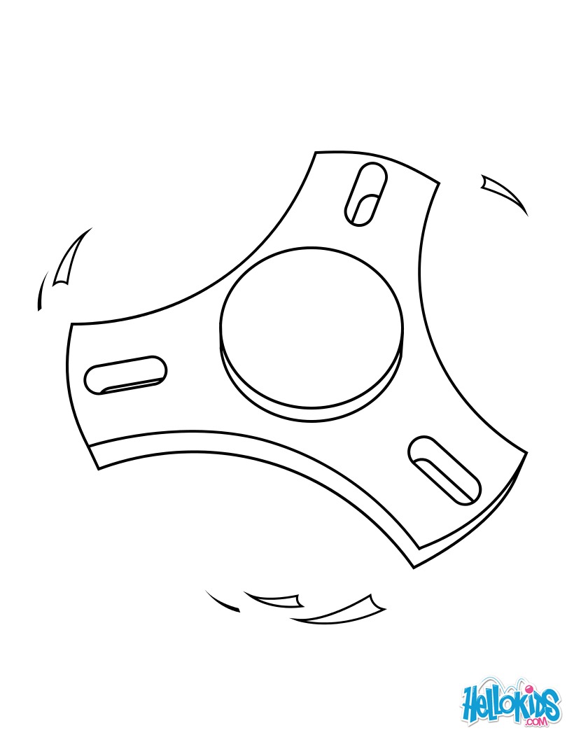 Fidget spinner 1 coloring pages - Hellokids.com