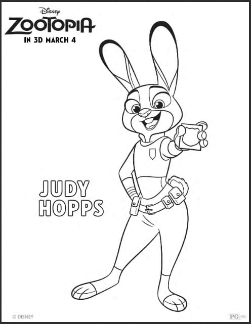 Free Zootopia Coloring Sheets & Kids Activities - Raising Whasians