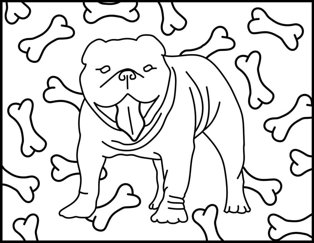 Bulldog Coloring Page | Roaring Spork
