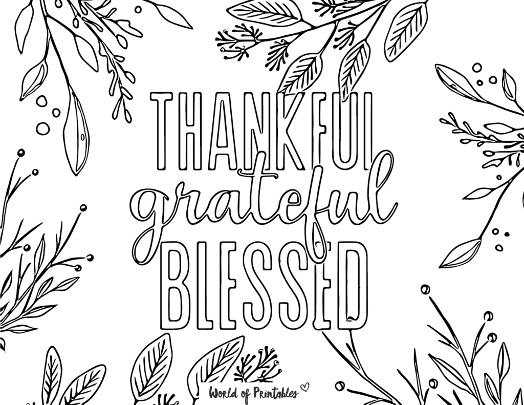 100 Best Free Thanksgiving Coloring Pages - World of Printables
