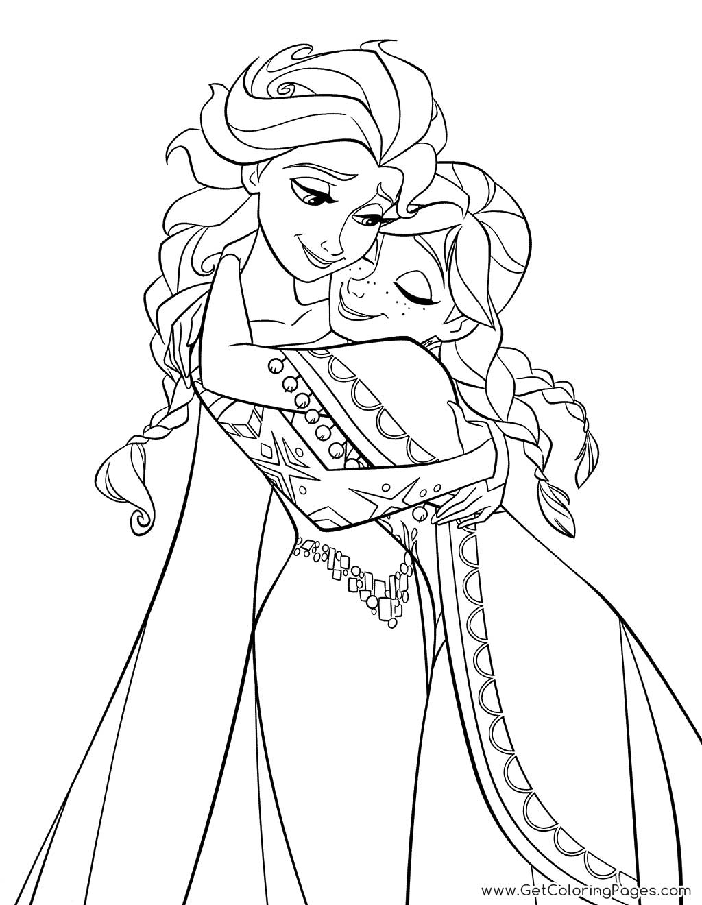 Frozen Elsa And Anna Coloring Pages - GetColoringPages.com