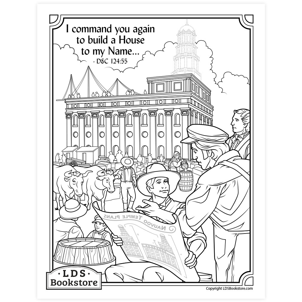 Build a House to My Name Coloring Page - Printable | Doctrine and Covenants Coloring  Page