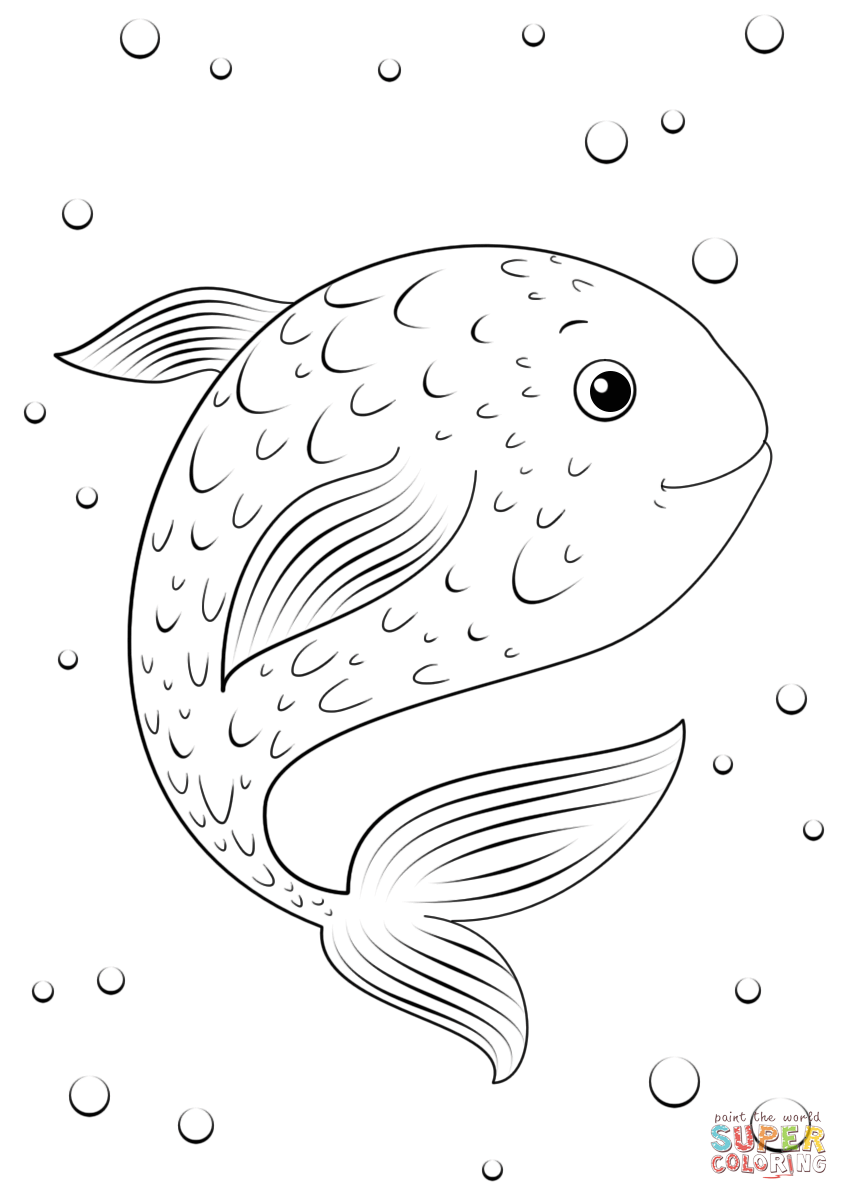 Cartoon Fish coloring page | Free Printable Coloring Pages