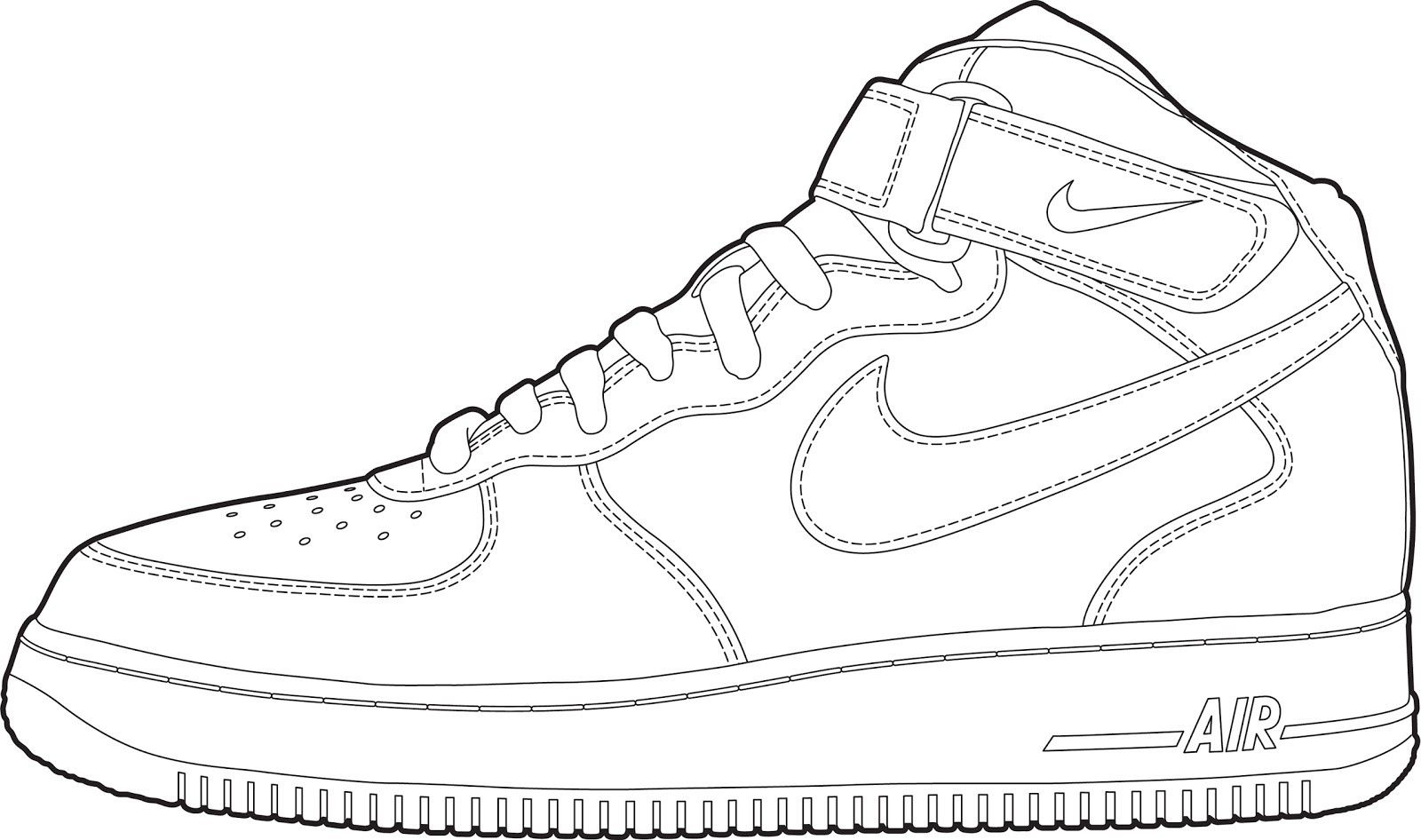 Air Jordan Coloring Pages Shoes New Drawn Sneakers Coloring ...