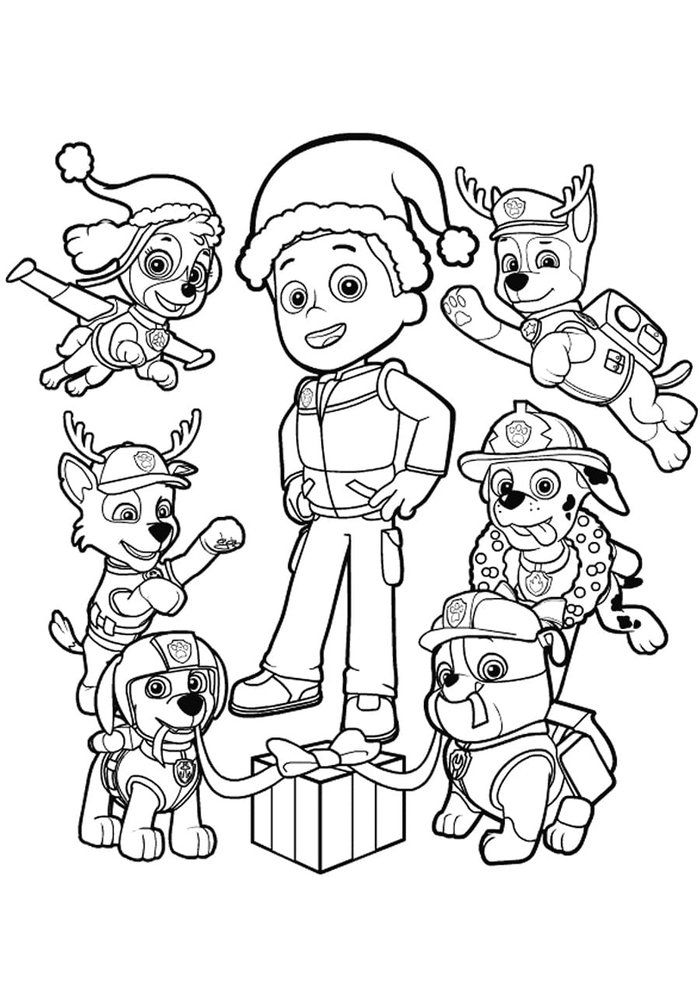 Christmas Paw Patrol Coloring Pages | Paw patrol coloring pages, Paw patrol  coloring, Paw patrol christmas