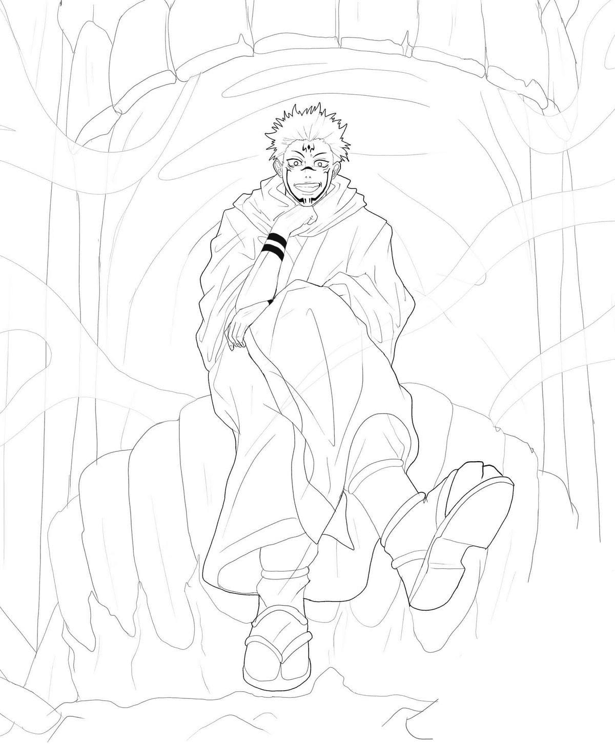 Jujutsu Kaisen Coloring Pages Printable for Free Download