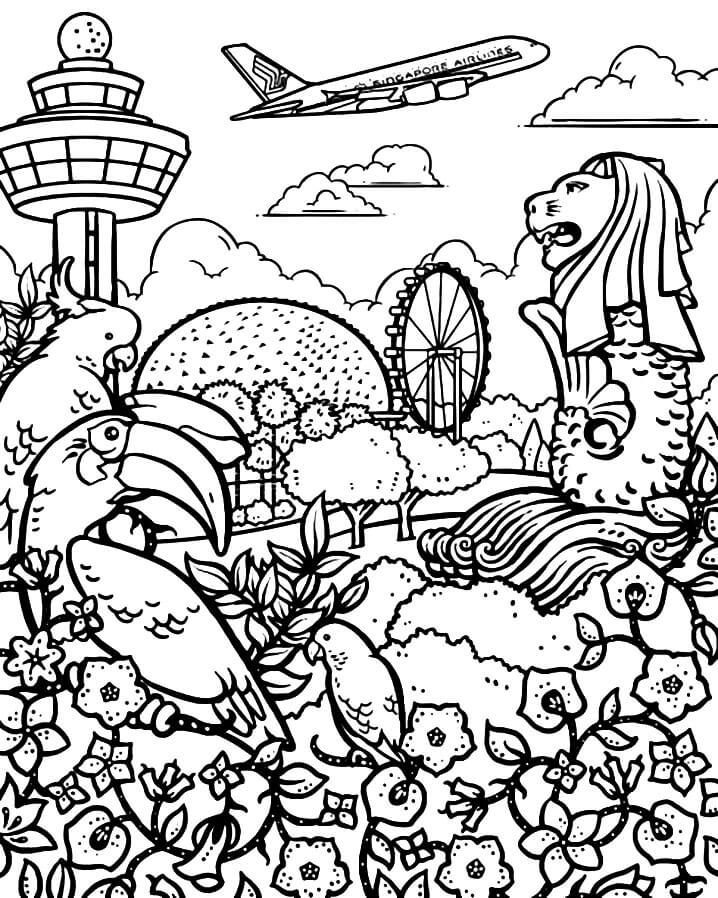 Singapore 1 Coloring Page - Free Printable Coloring Pages for Kids