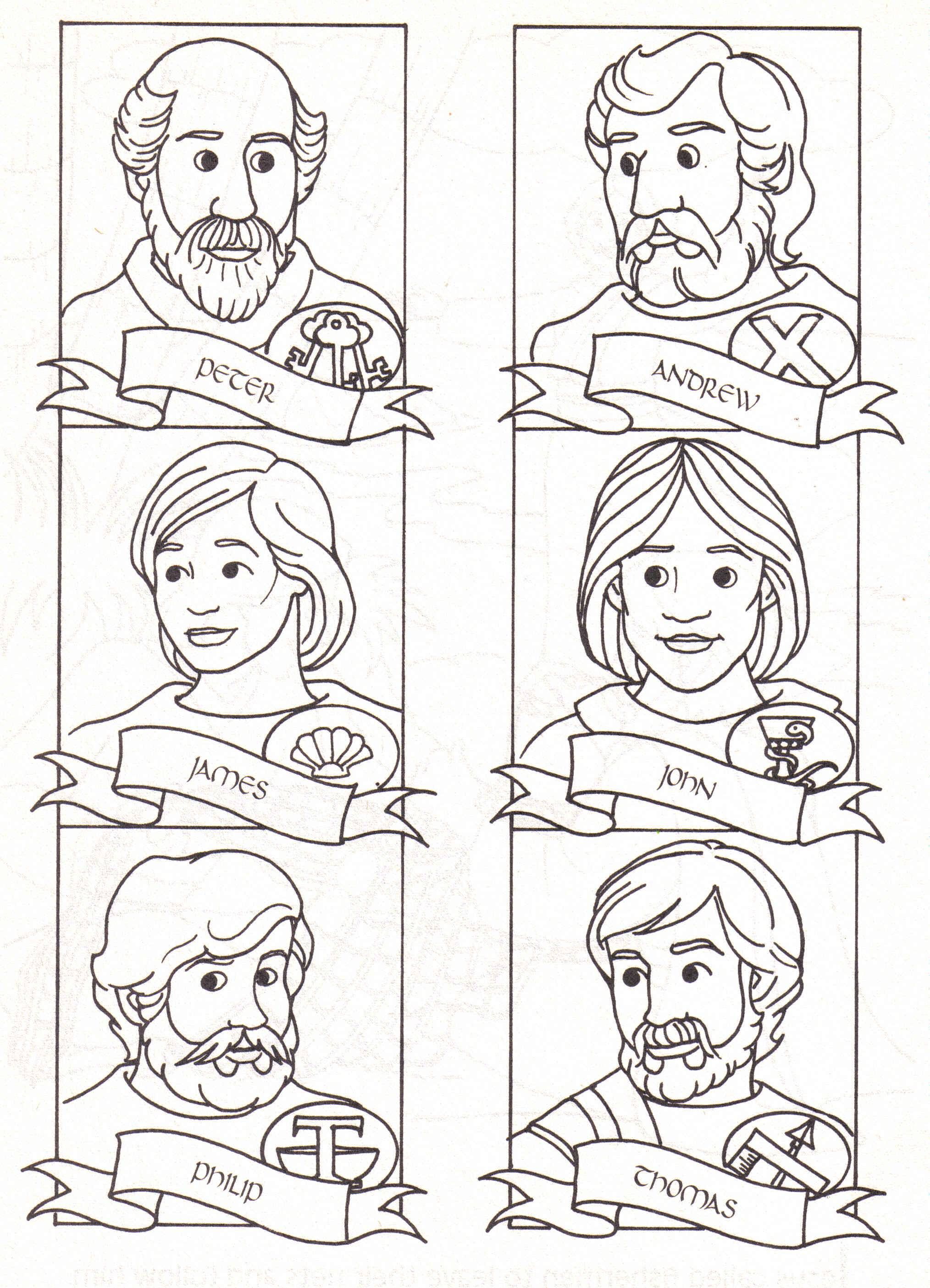 12 Disciples Coloring Page Download. I was thinking about making a ...