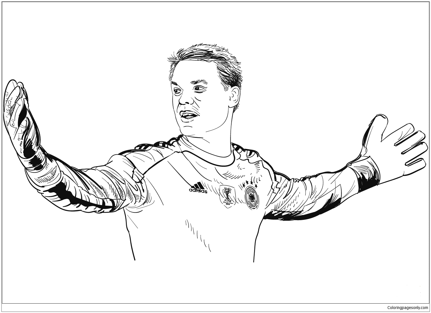 Manuel Neuer-image 1 Coloring Pages - Manuel Neuer Coloring Pages - Coloring  Pages For Kids And Adults