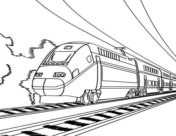 European High Speed Train Coloring Page : Color Luna | Train coloring pages,  Printable coloring pages, Coloring pages