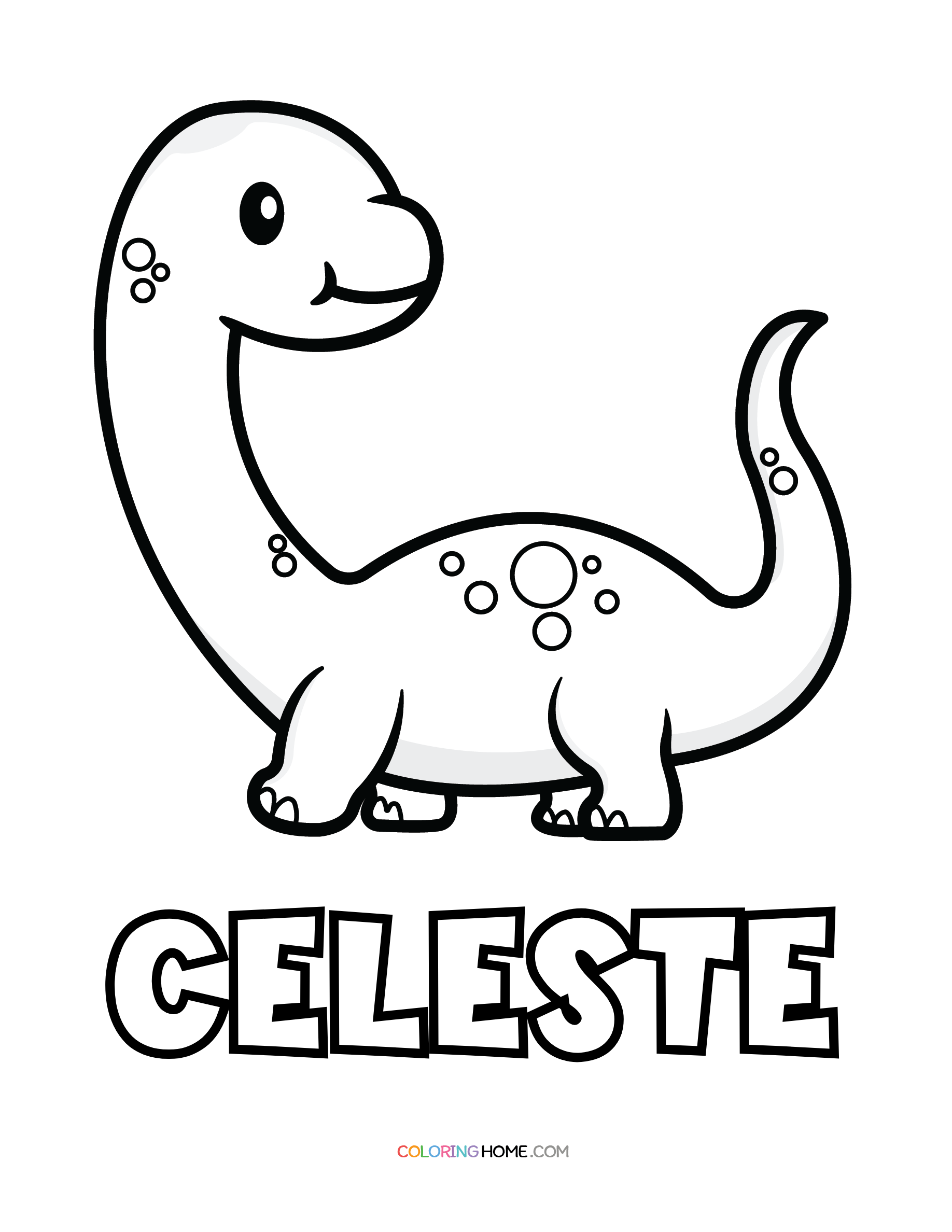 Celeste dinosaur coloring page