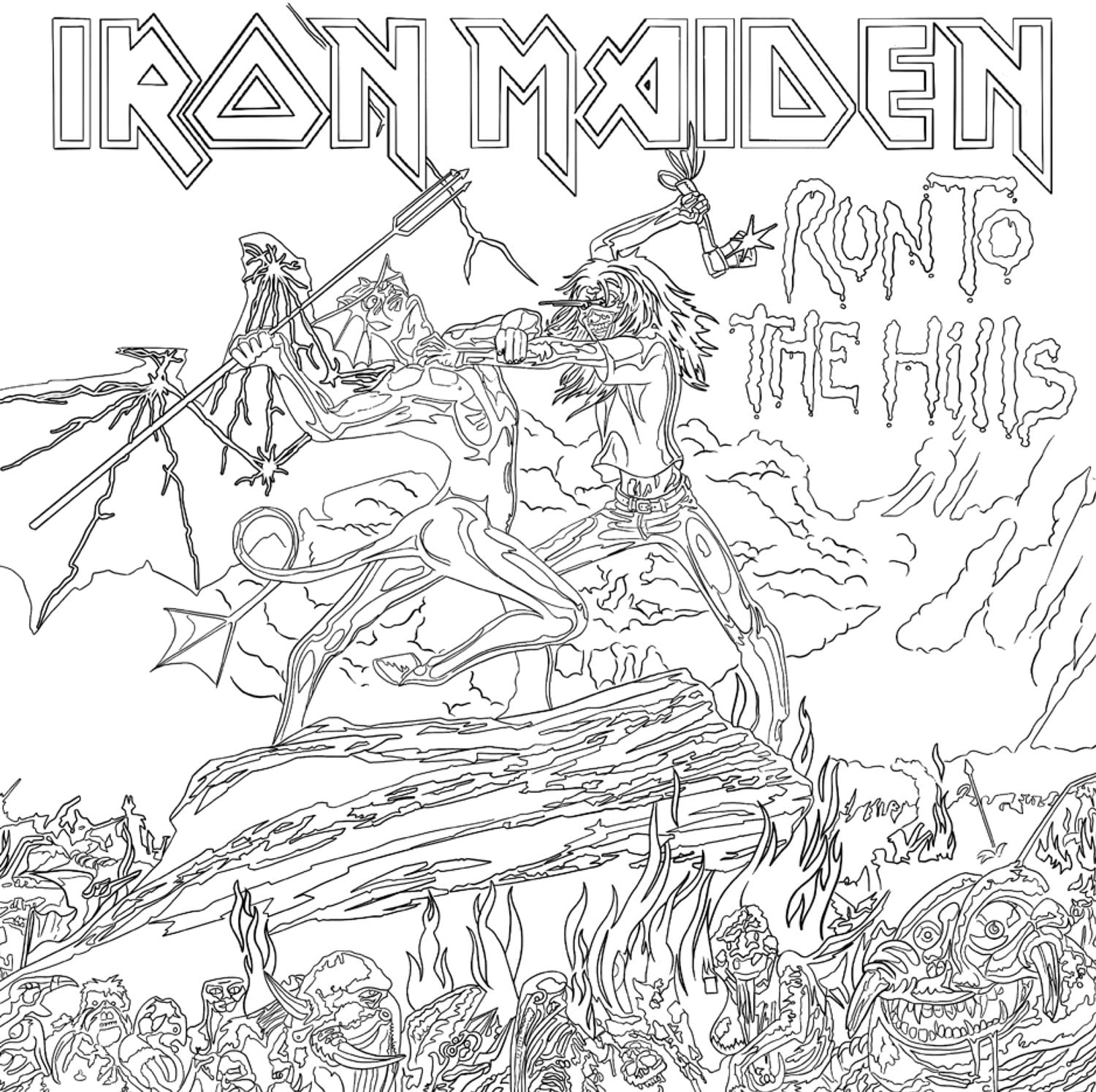 IRON MAIDEN Official Colouring Book Volume II the Singles - Etsy