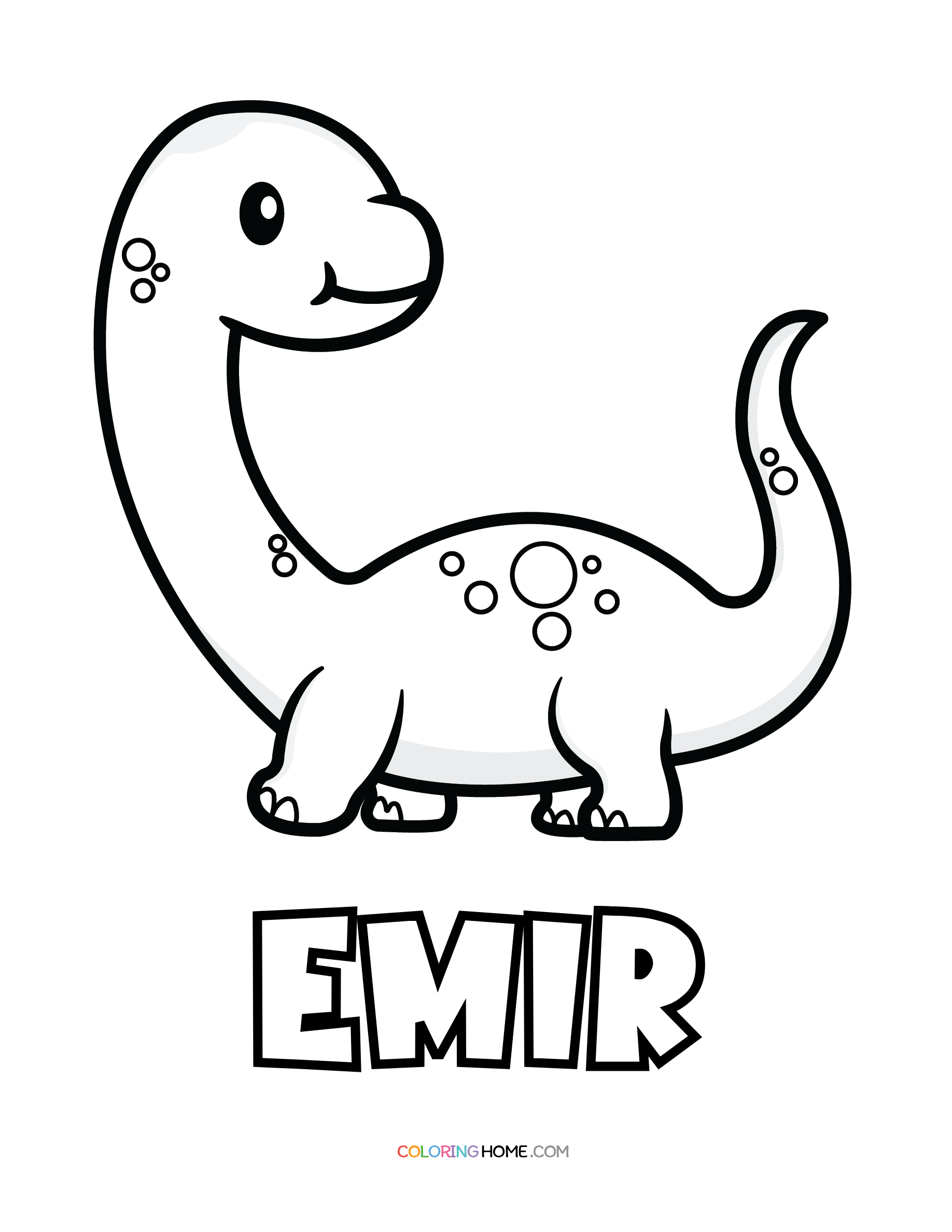 Emir dinosaur coloring page