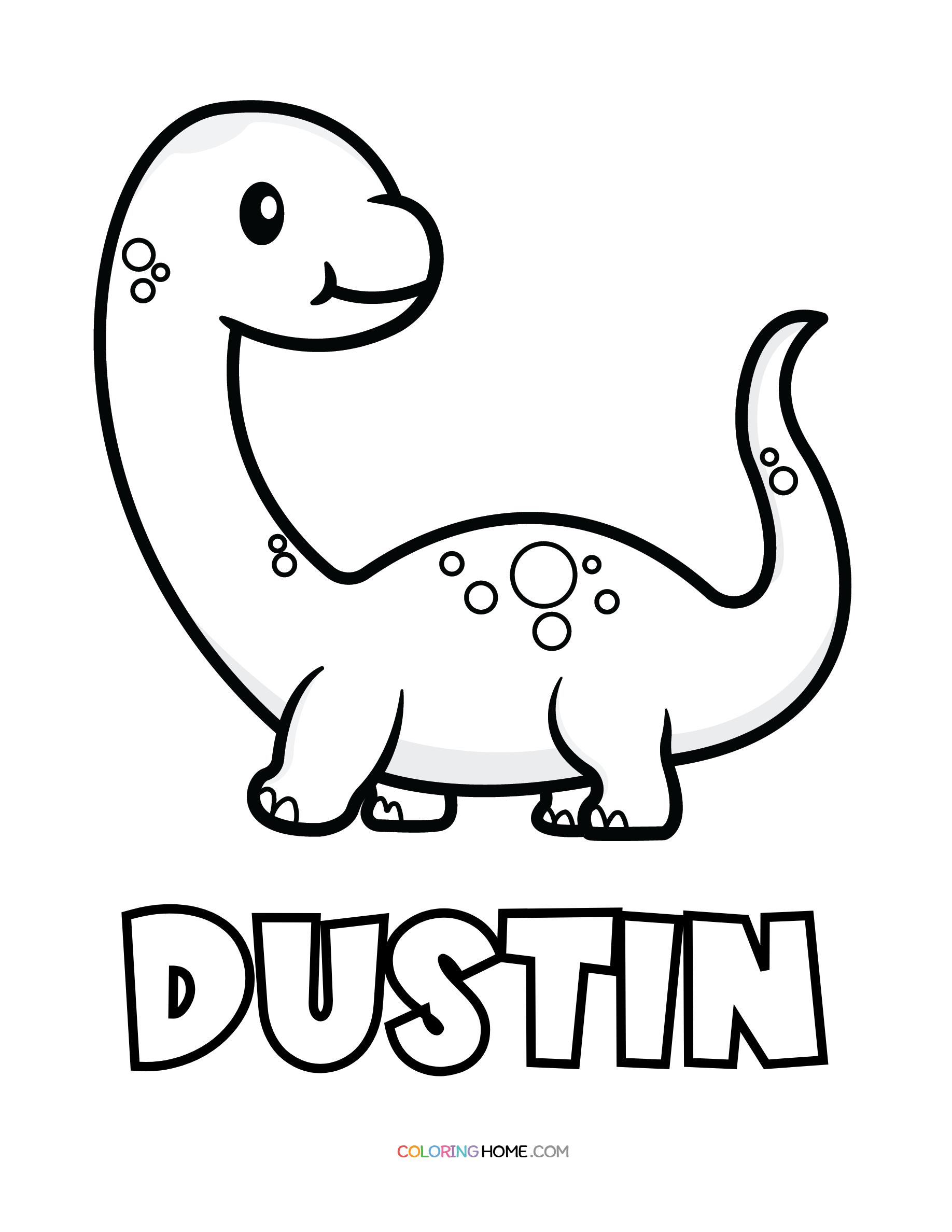 Dustin dinosaur coloring page