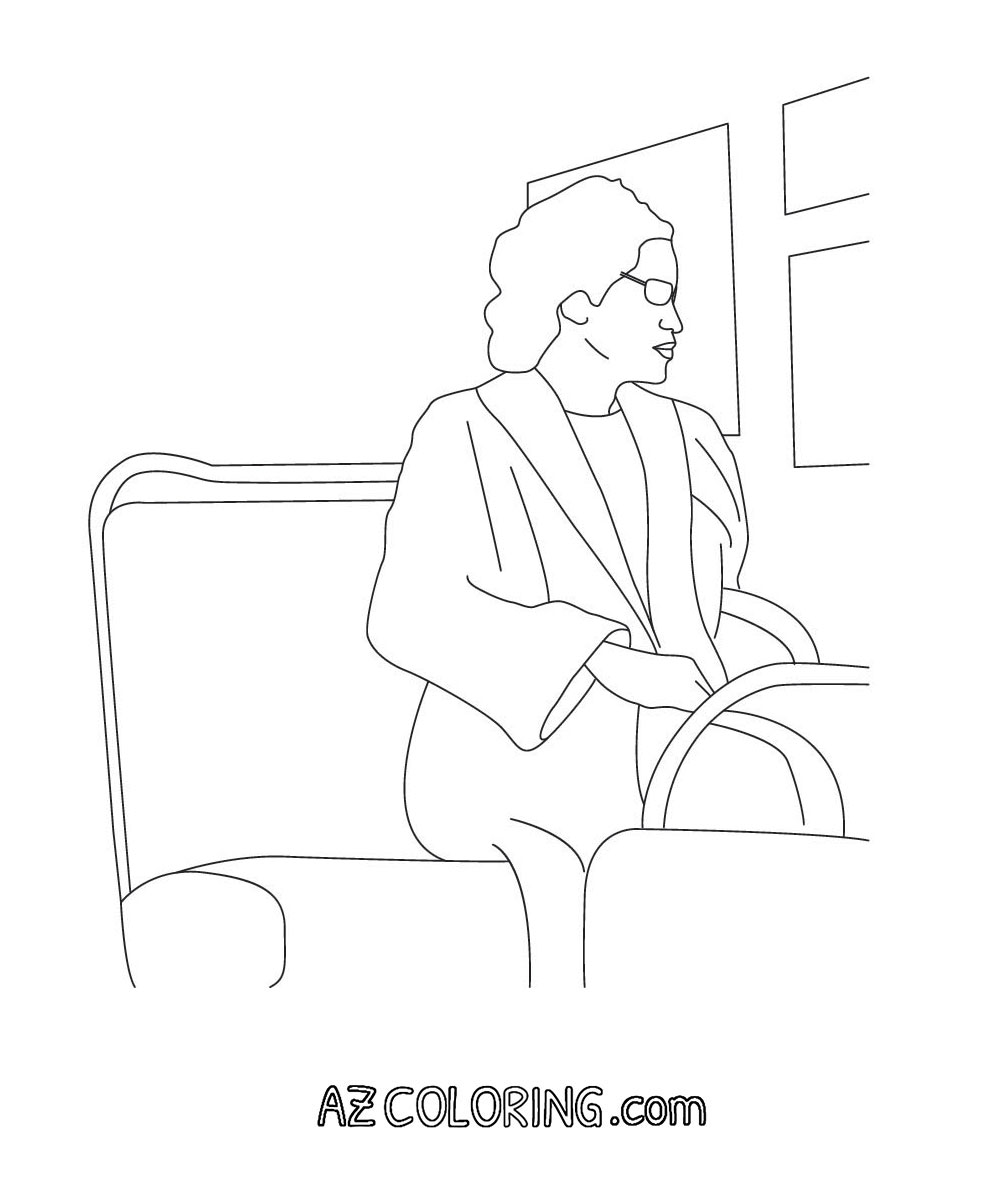 Rosa Parks Coloring Page