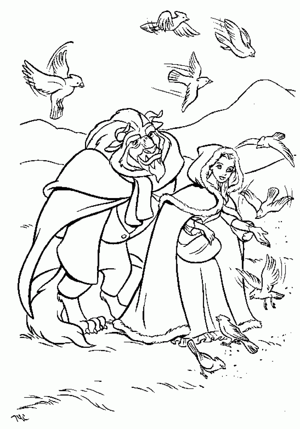 Anime Beauty And The Beast Coloring Pages - Coloring Pages For All ...