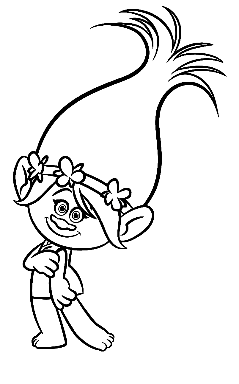 Funny Princess Poppy Coloring Pages - Poppy Coloring Pages - Coloring Pages  For Kids And Adults