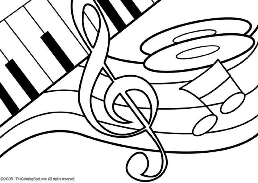 Coloring Page music theme - free printable coloring pages - Img 5952