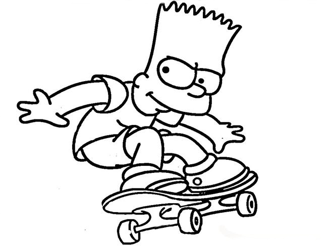 Drawings Skateboard (Transportation) – Printable coloring pages