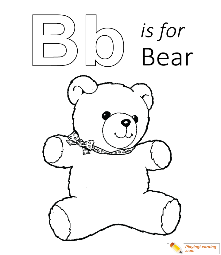 B Is For Bear Coloring Page | Free B Is For Bear Coloring Page